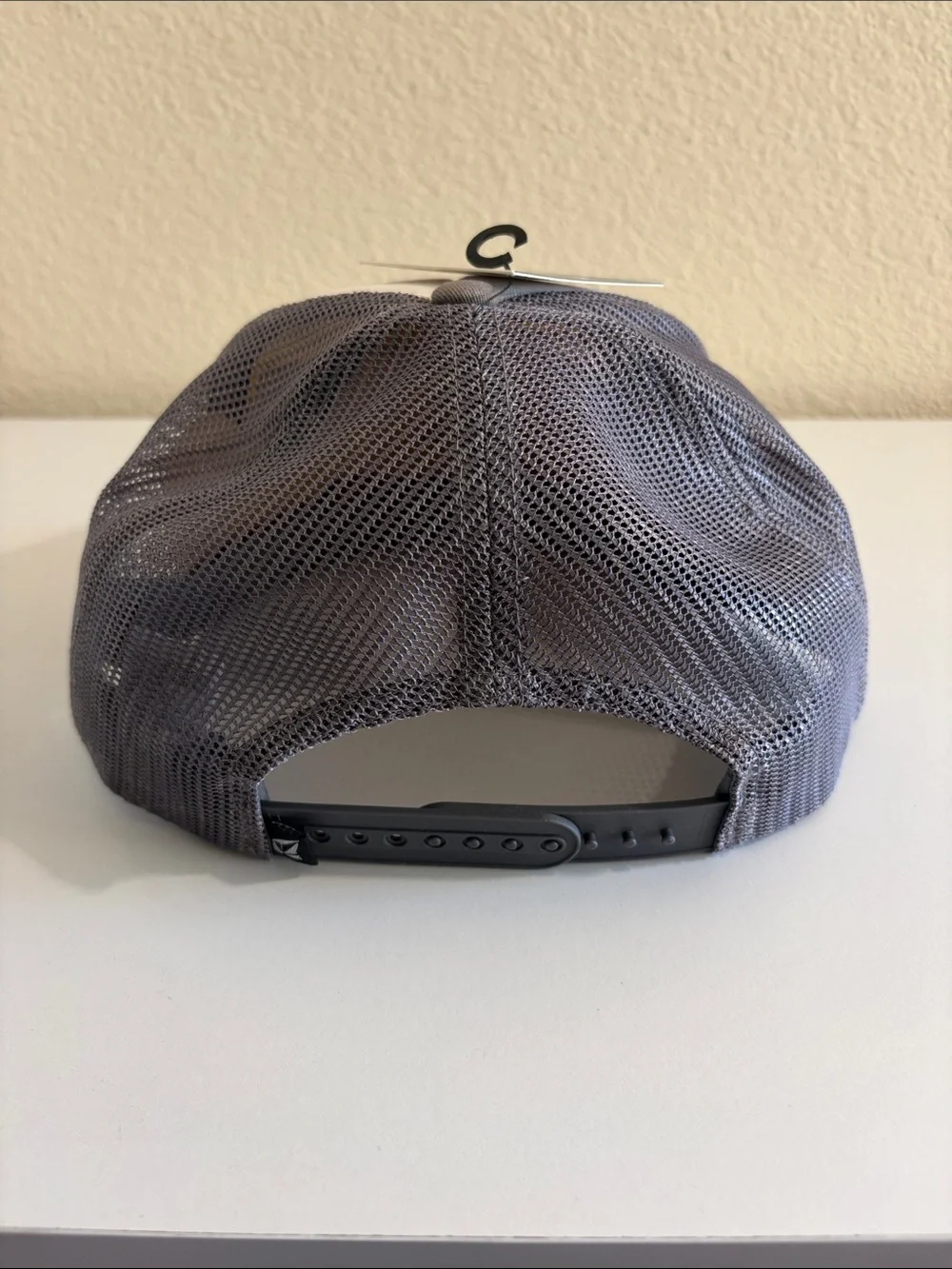 Trucker Snapback Hat - White & Brown with Moon Phases and Bear